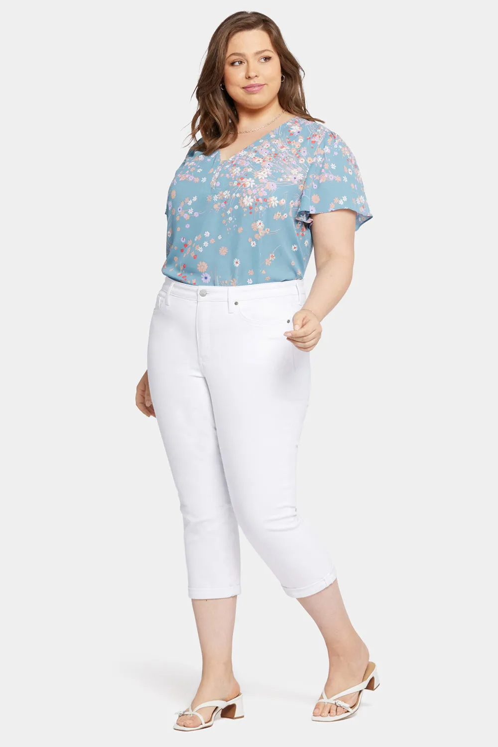Chloe Skinny Capri Jeans In Plus Size - Optic White sold by NYDJ product image thumbnail 5