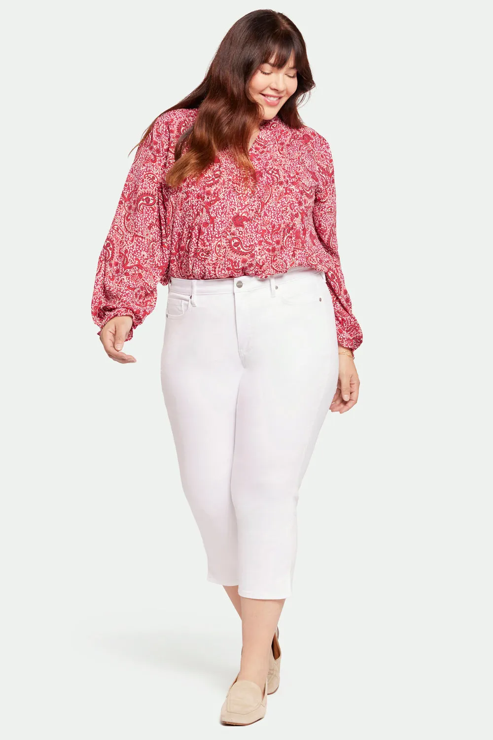 Chloe Capri Jeans In Plus Size - Optic White sold by NYDJ product image thumbnail 4