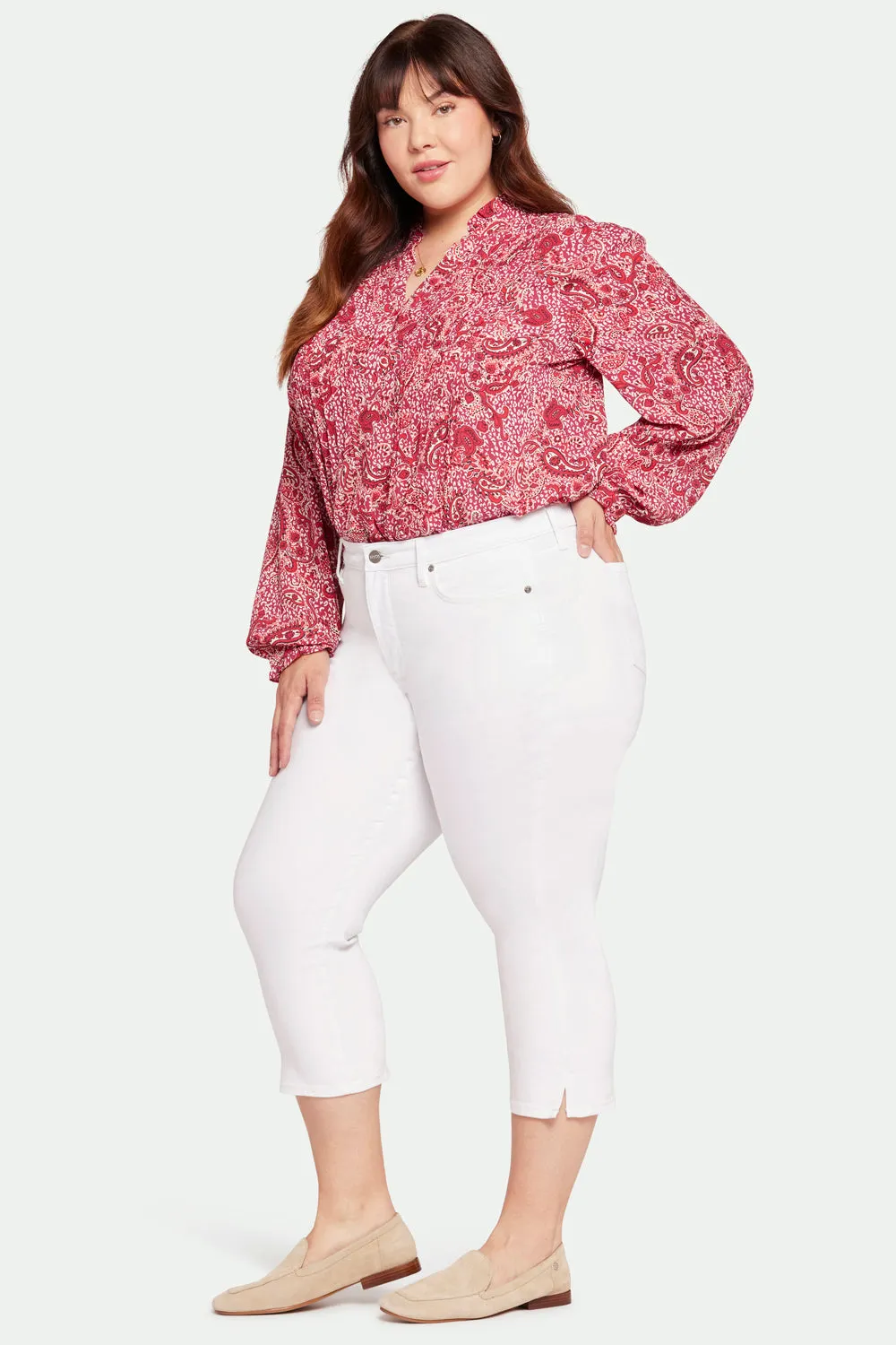 Chloe Capri Jeans In Plus Size - Optic White sold by NYDJ product image thumbnail 5