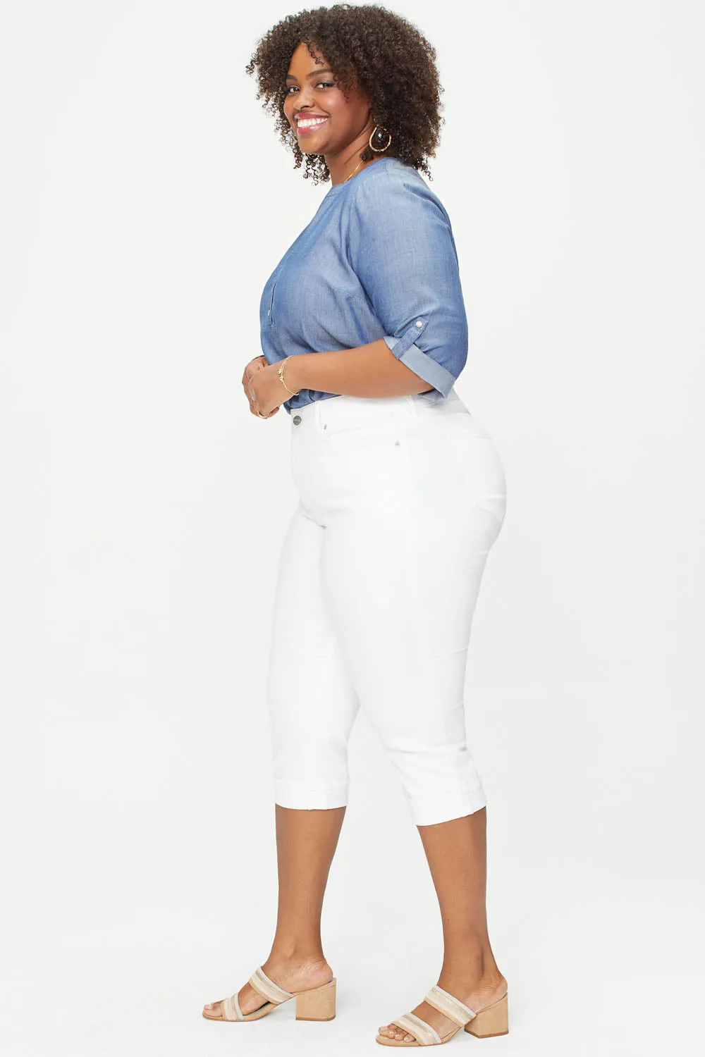 Marilyn Straight Crop Jeans In Plus Size - Optic White sold by NYDJ product image thumbnail 5