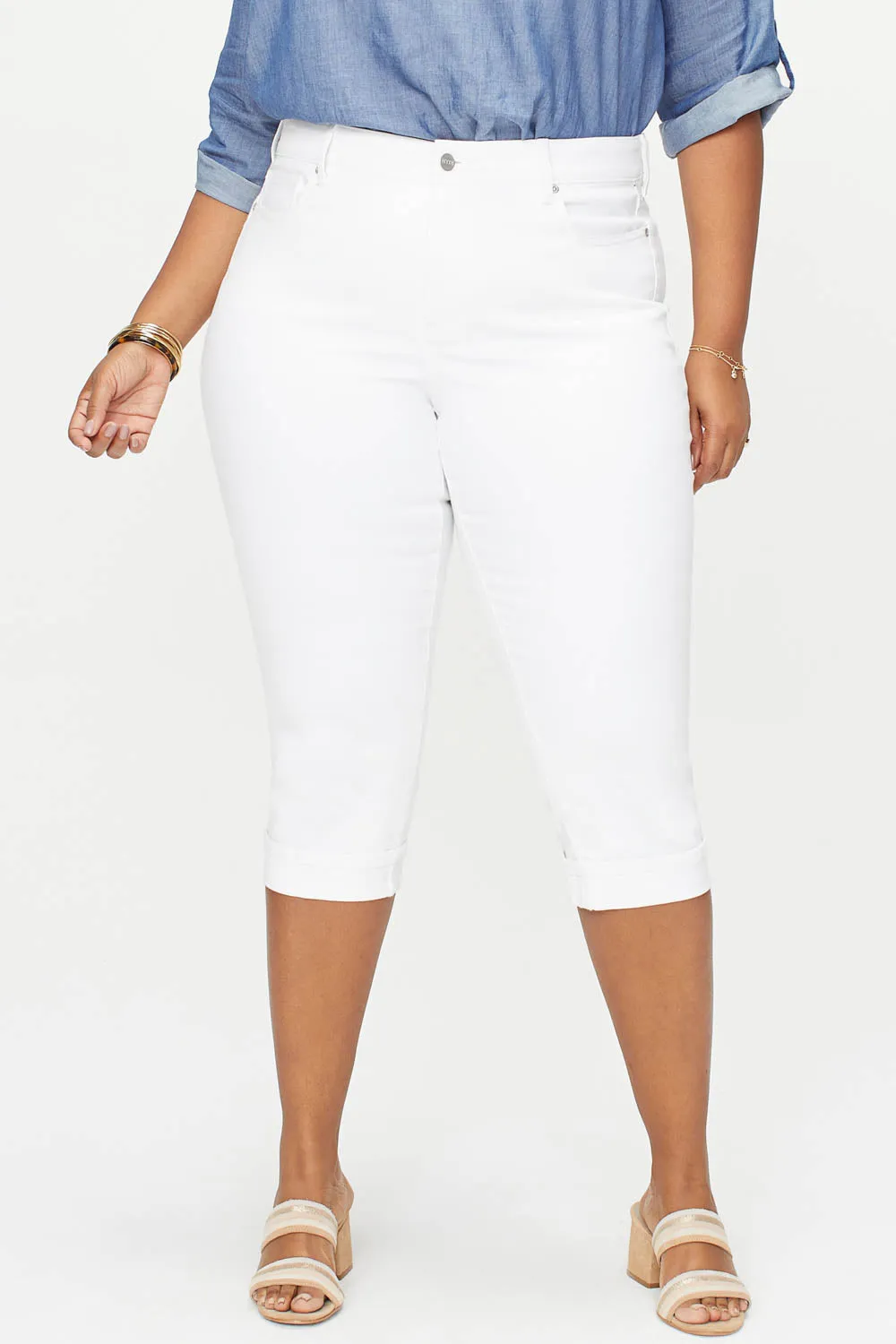 Marilyn Straight Crop Jeans In Plus Size - Optic White sold by NYDJ product image thumbnail 4