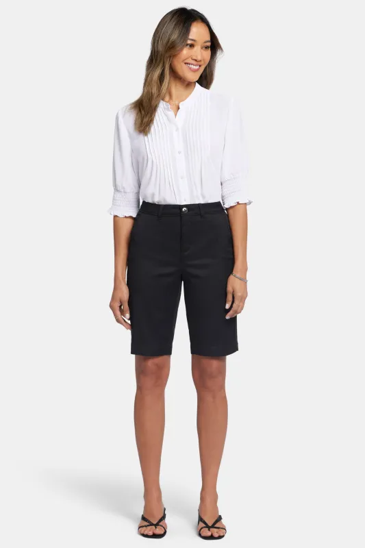 Bermuda Shorts In Petite - Black sold by NYDJ