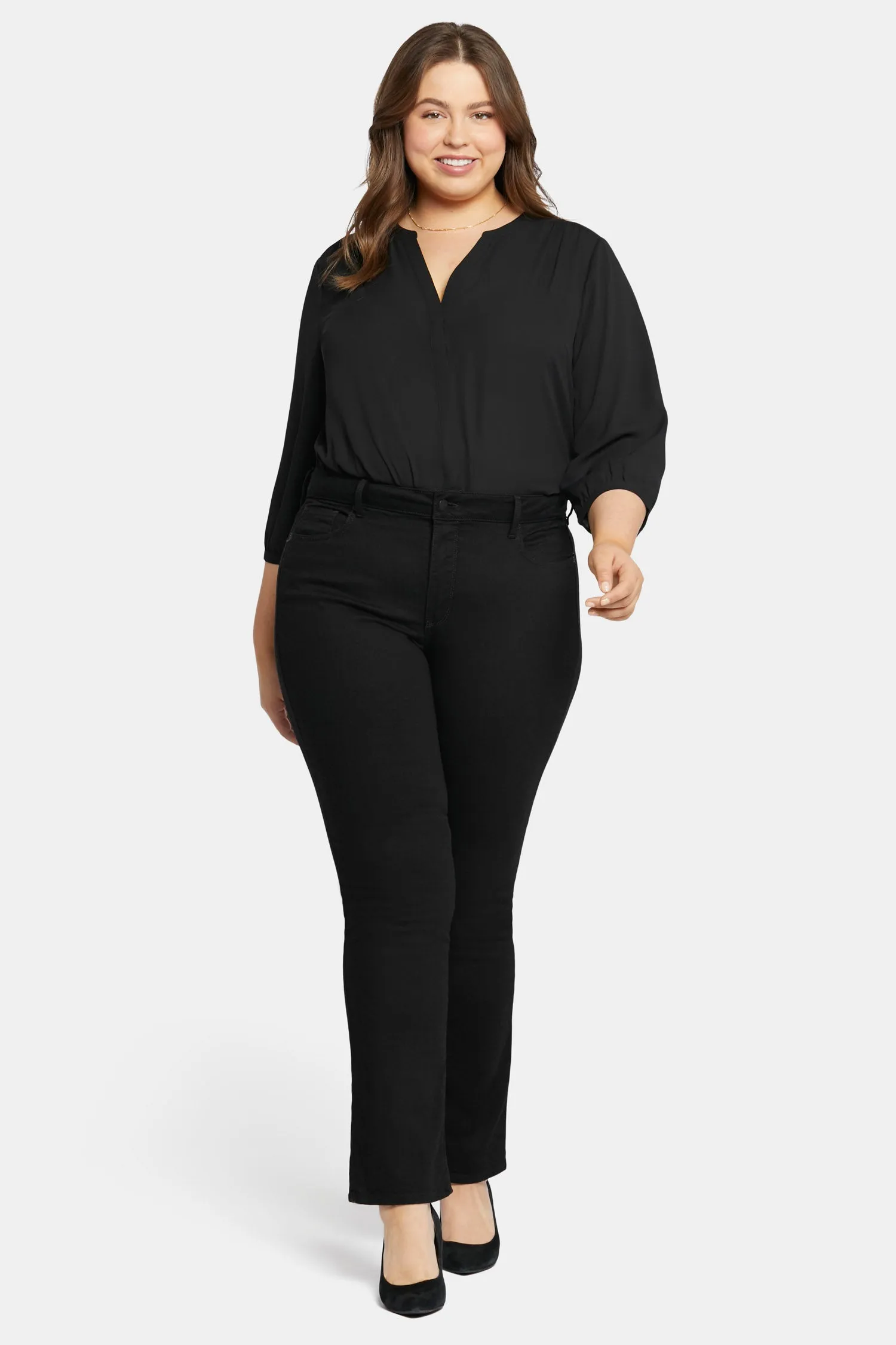 Marilyn Straight Jeans In Plus Size - Black sold by NYDJ product image thumbnail 4