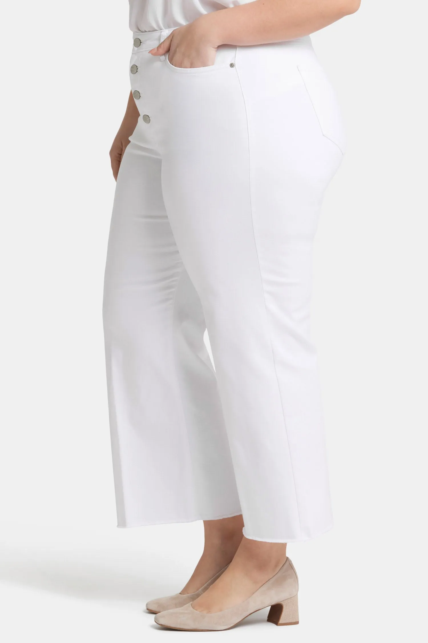 Teresa Wide Leg Ankle Jeans In Plus Size - Optic White sold by NYDJ product image thumbnail 3