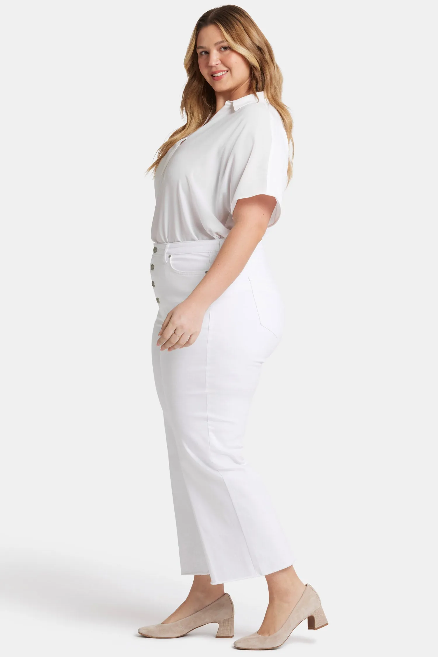 Teresa Wide Leg Ankle Jeans In Plus Size - Optic White sold by NYDJ product image thumbnail 5