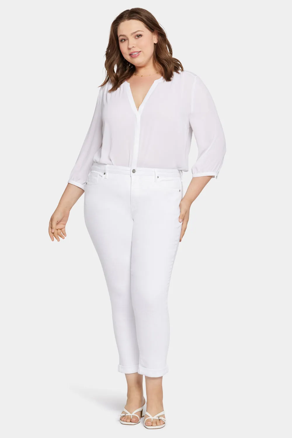 Sheri Slim Ankle Jeans In Plus Size - Optic White sold by NYDJ product image thumbnail 4