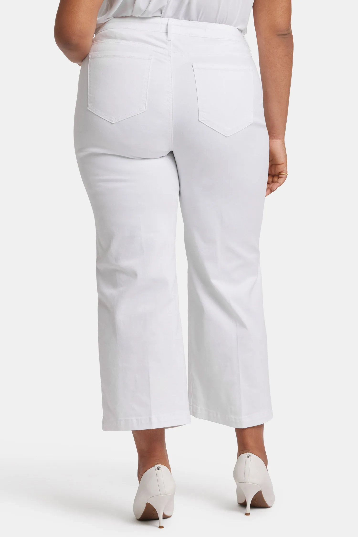 Teresa Wide Leg Ankle Jeans in Plus Size - Optic White sold by NYDJ product image thumbnail 2