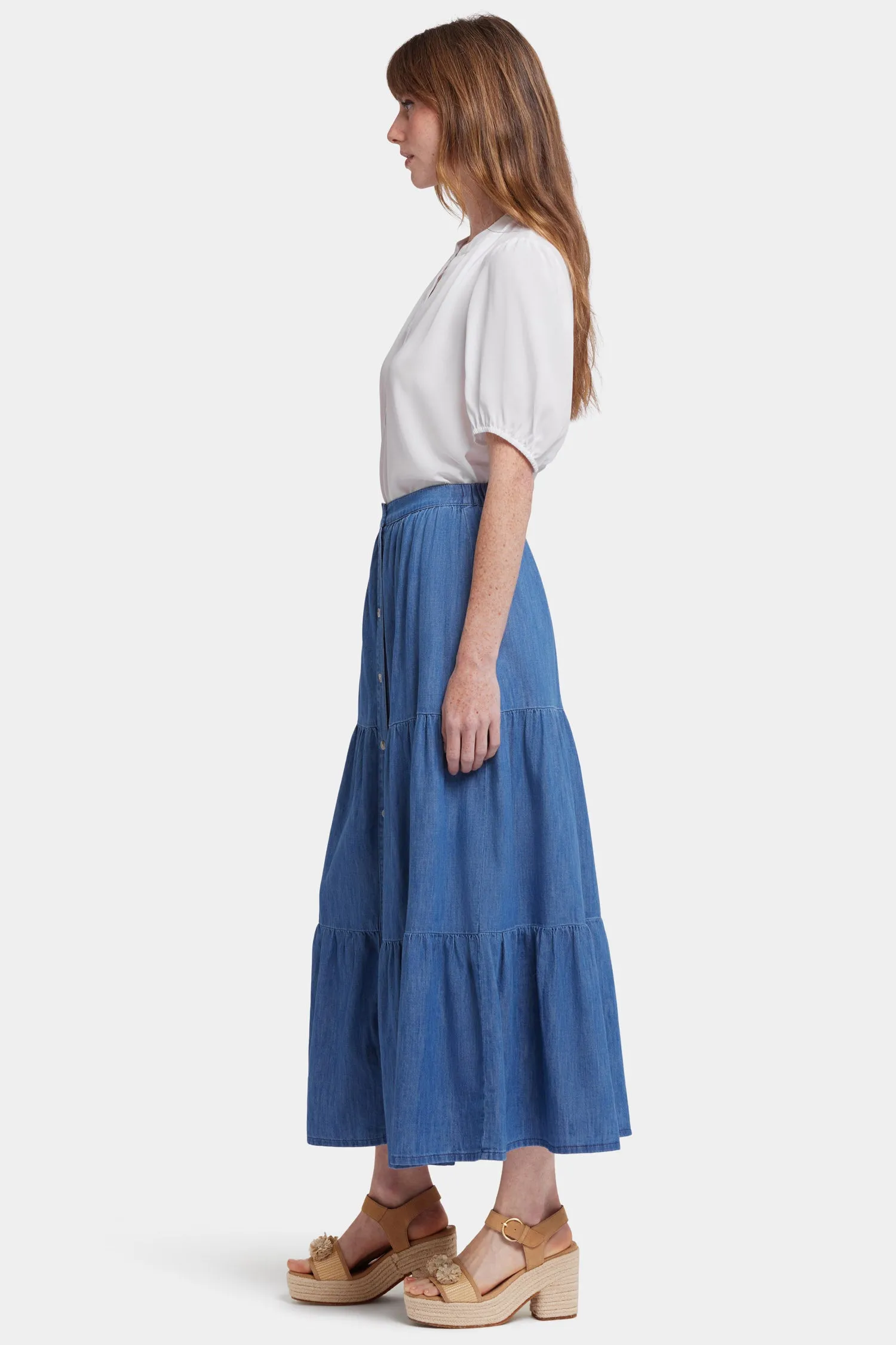 Tiered Maxi Skirt - Everly sold by NYDJ product image thumbnail 5