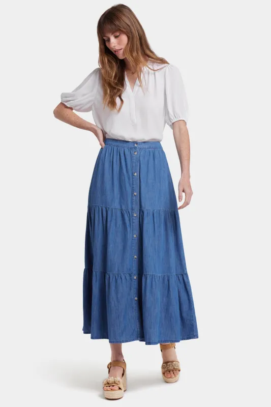 Tiered Maxi Skirt - Everly sold by NYDJ