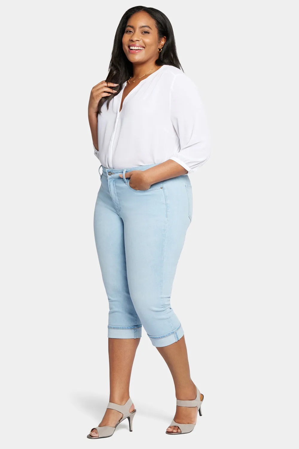 Marilyn Straight Crop Jeans In Plus Size - Brightside sold by NYDJ product image thumbnail 5