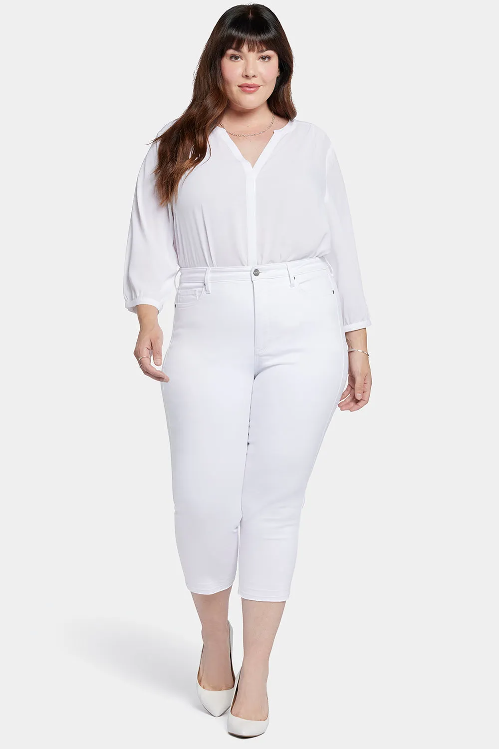 Chloe Capri Jeans In Plus Size - Optic White sold by NYDJ product image thumbnail 4