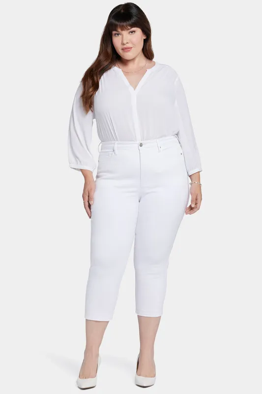 Chloe Capri Jeans In Plus Size - Optic White sold by NYDJ