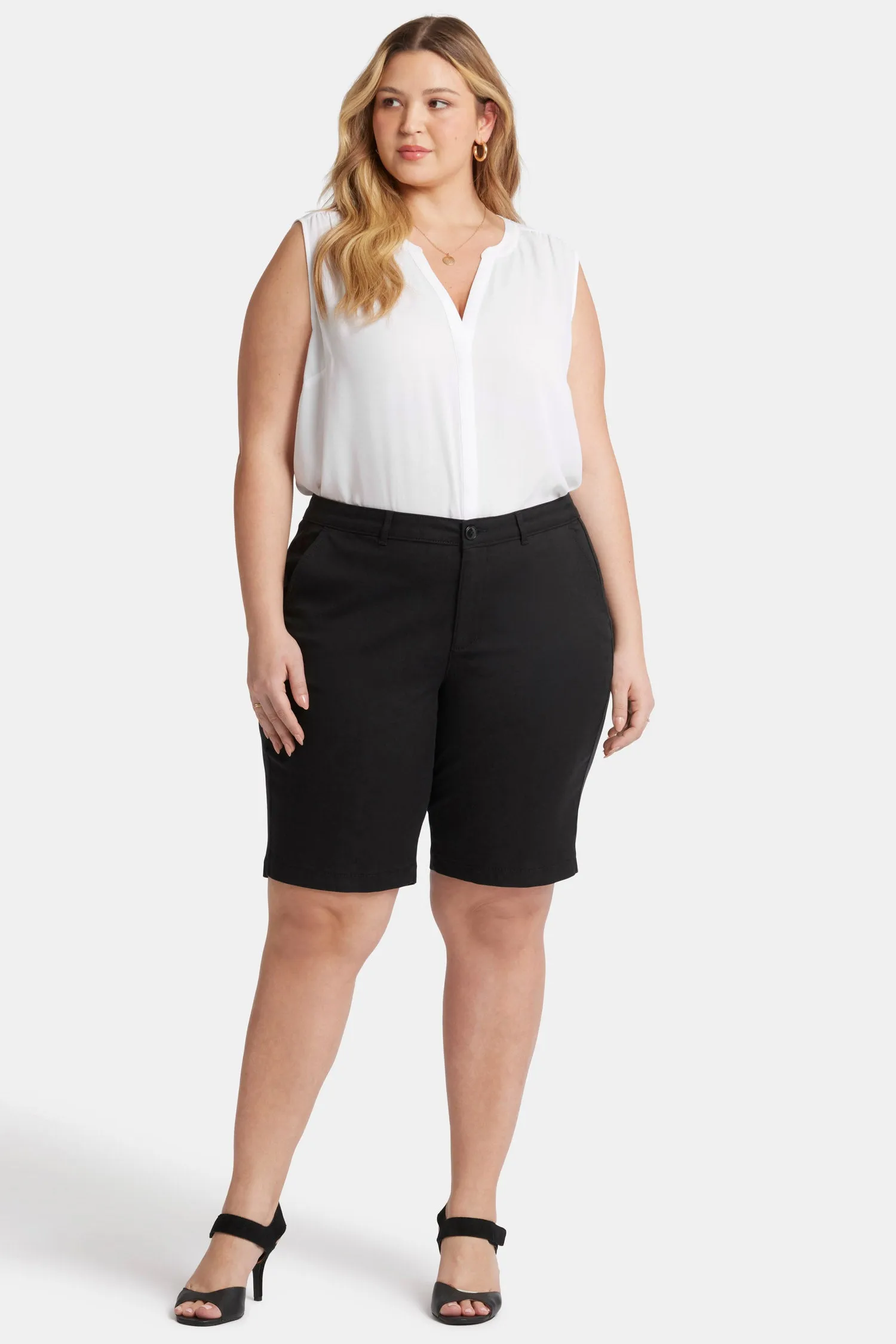 Bermuda Shorts In Plus Size - Black sold by NYDJ