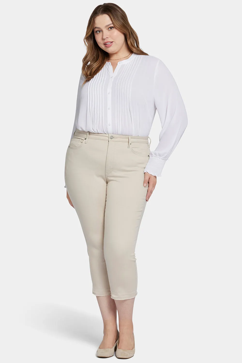 Chloe Capri Jeans In Plus Size - Feather sold by NYDJ