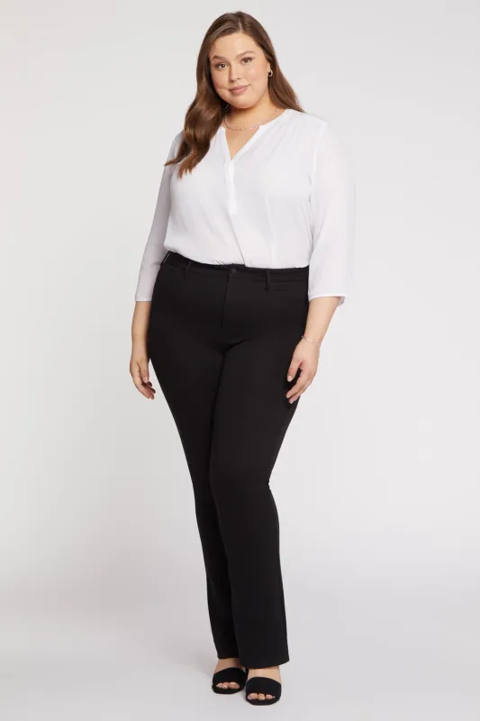 Marilyn Straight Pants In Plus Size - Black sold by NYDJ