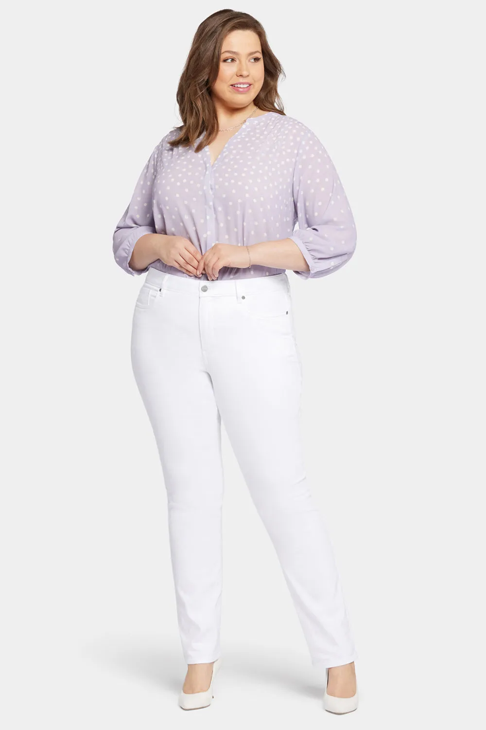 Marilyn Straight Jeans In Plus Size - Optic White sold by NYDJ product image thumbnail 4