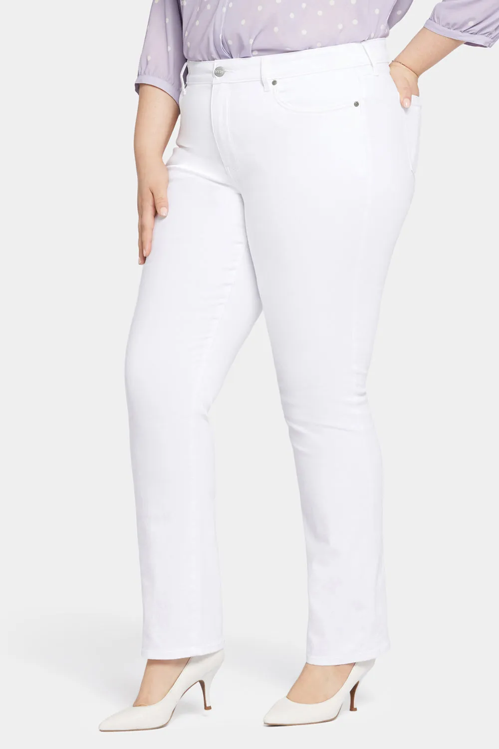 Marilyn Straight Jeans In Plus Size - Optic White sold by NYDJ product image thumbnail 3