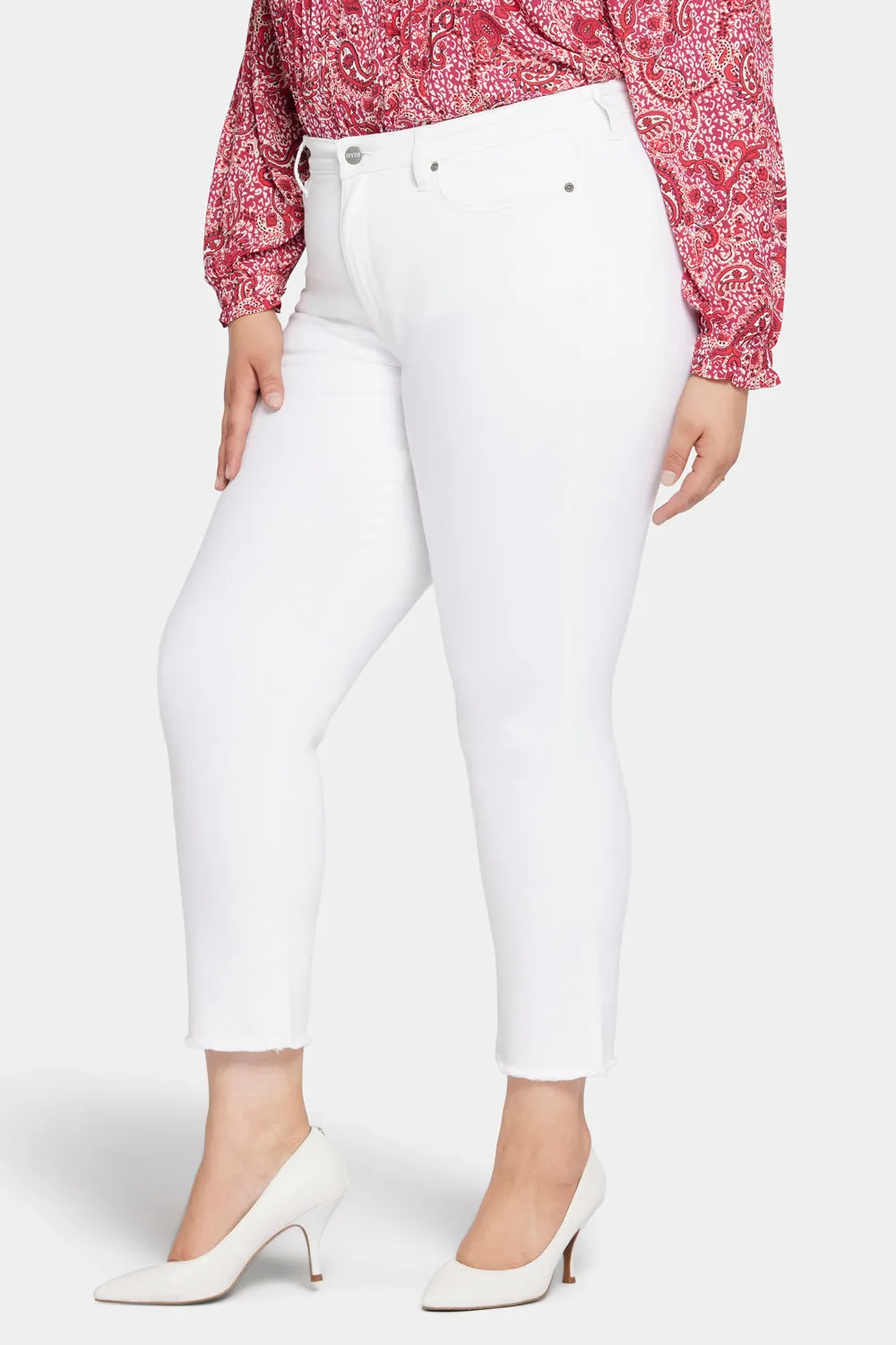 Sheri Slim Ankle Jeans In Plus Size - Optic White sold by NYDJ product image thumbnail 3