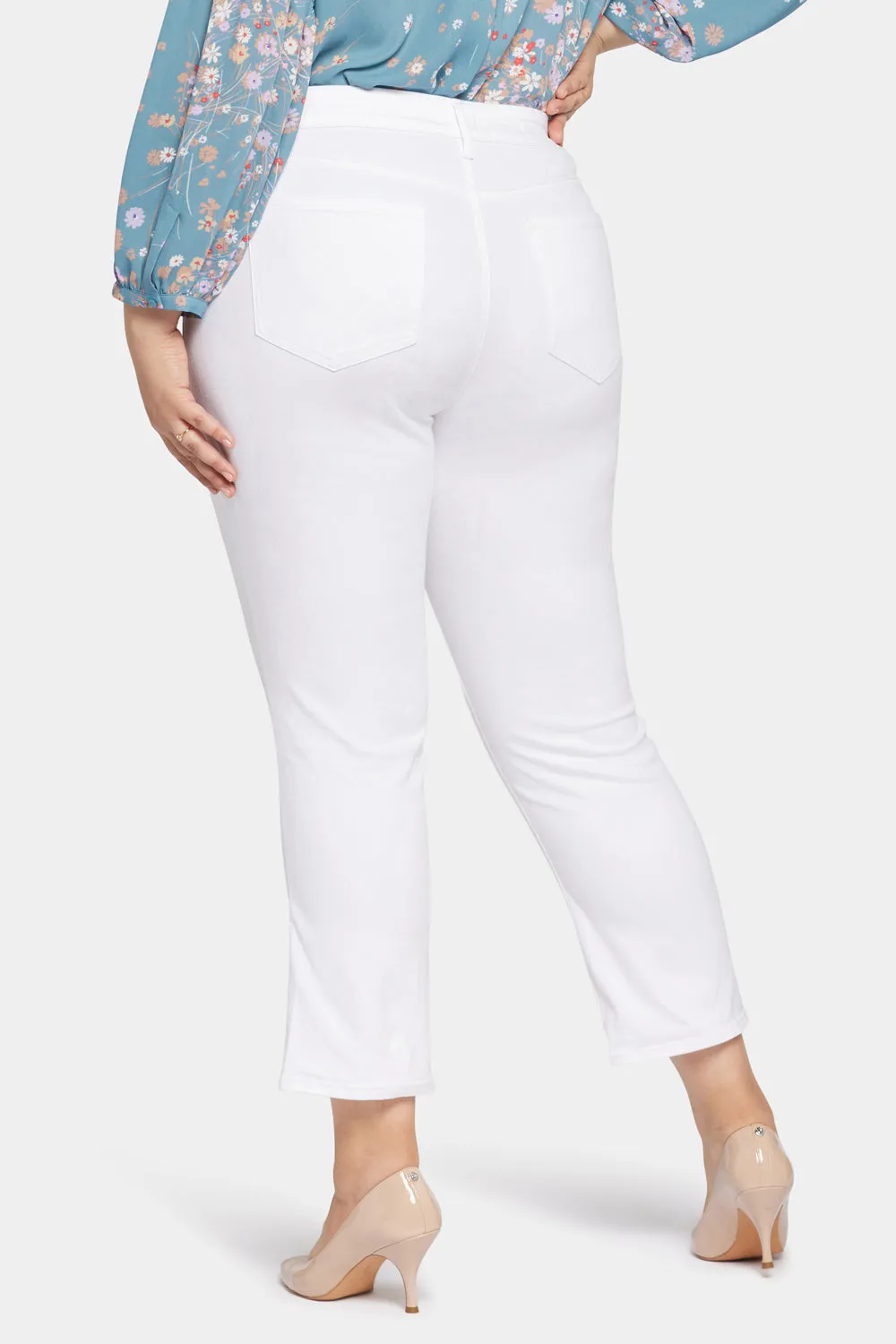 Marilyn Straight Ankle Jeans In Plus Size - Optic White sold by NYDJ product image thumbnail 2