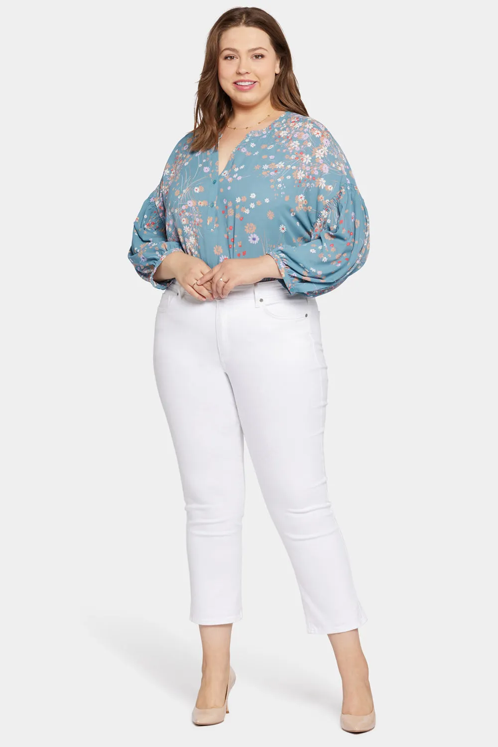 Marilyn Straight Ankle Jeans In Plus Size - Optic White sold by NYDJ product image thumbnail 4