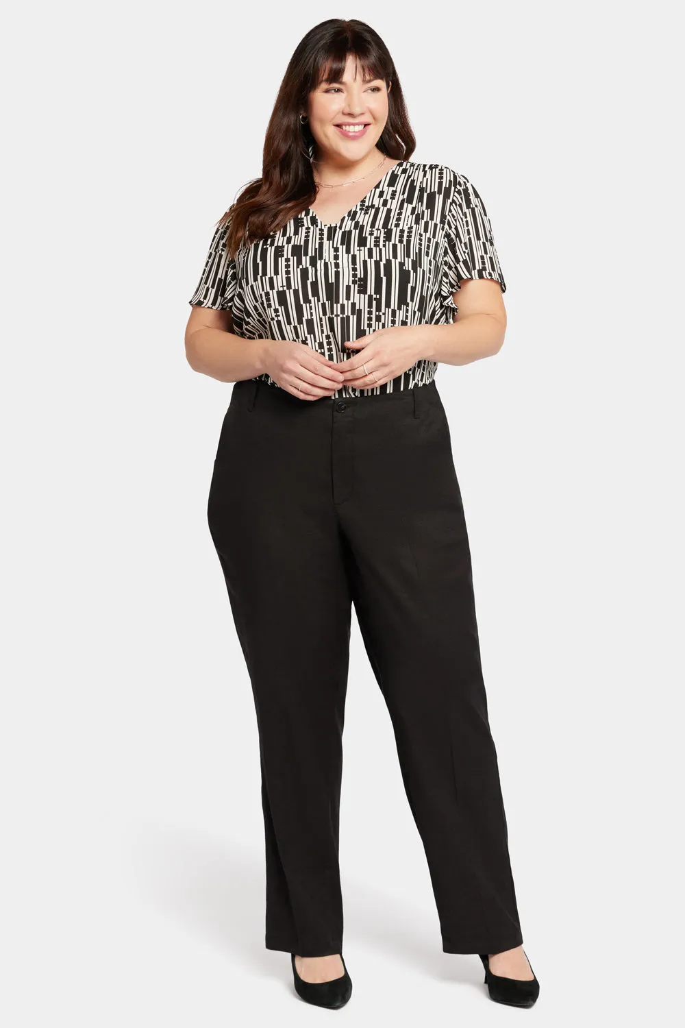 Marilyn Straight Pants In Plus Size - Black sold by NYDJ product image thumbnail 4