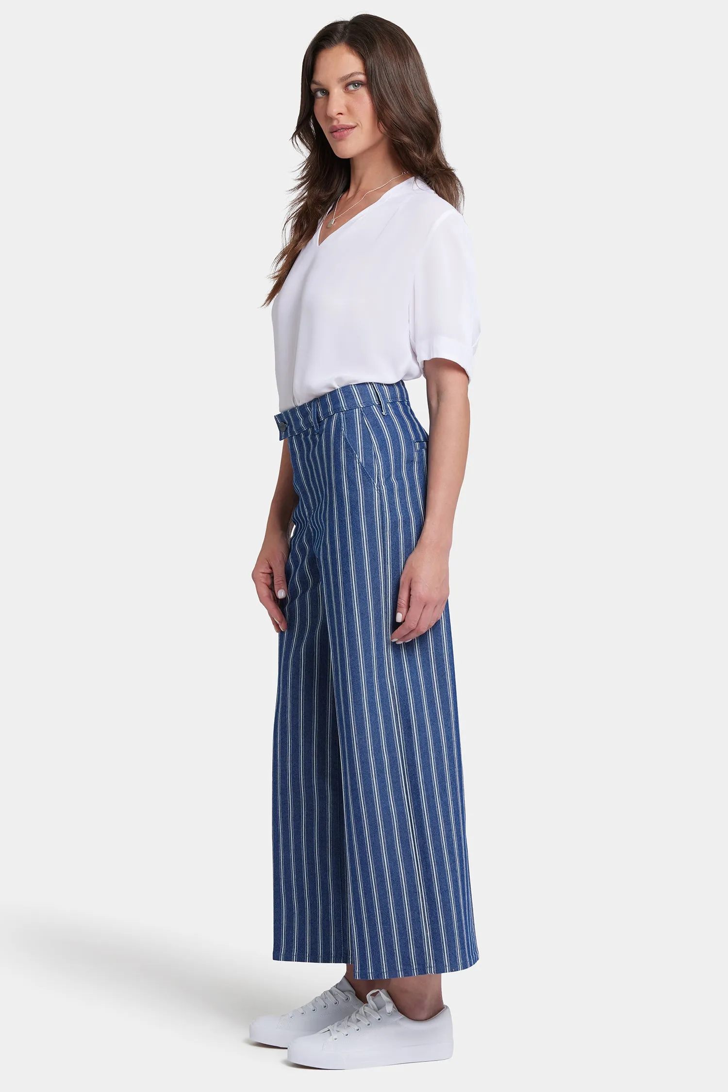 Mona Wide Leg Trouser Ankle Jeans - Huelva Stripe sold by NYDJ product image thumbnail 5