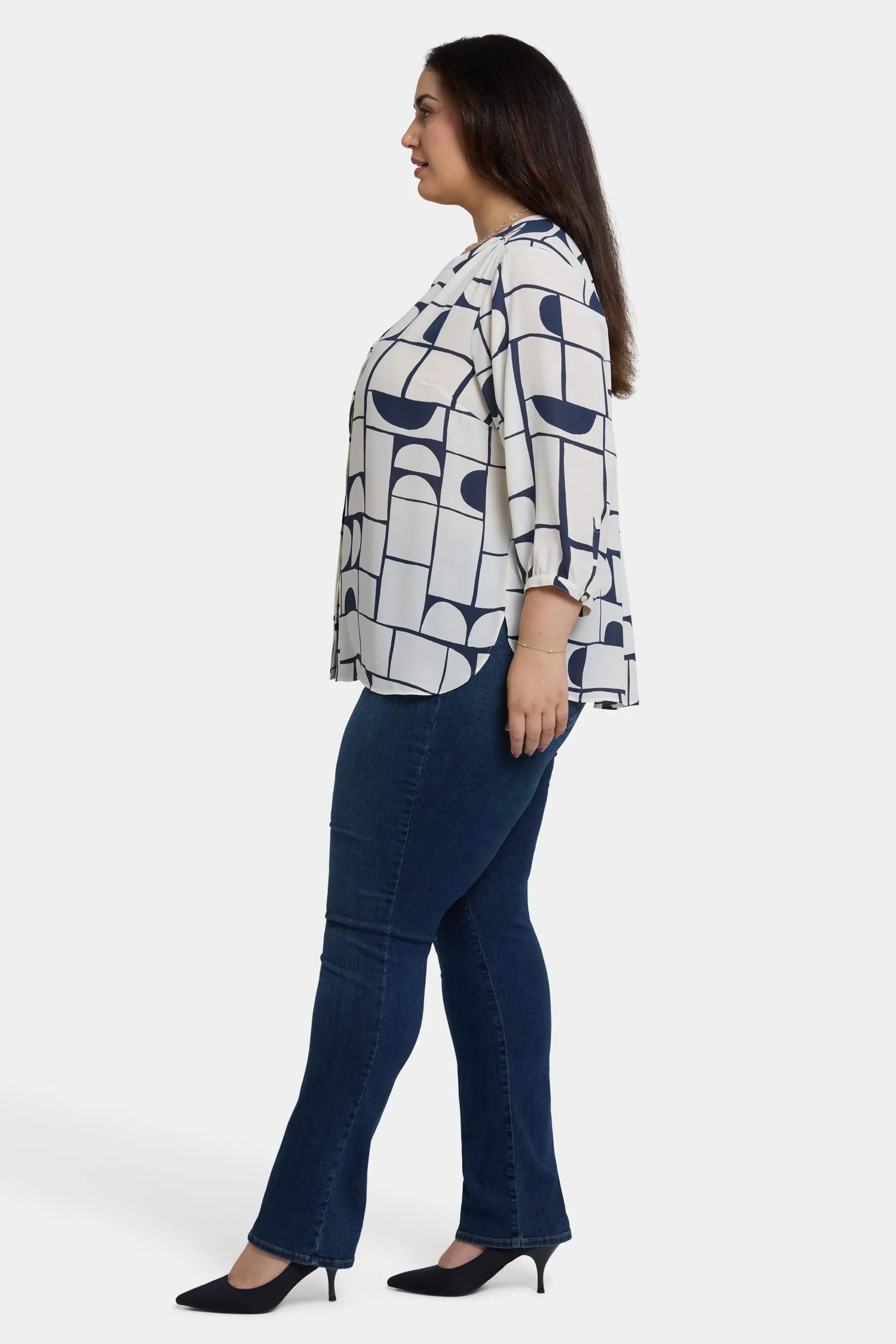 Pintuck Blouse In Plus Size - Campo Das Cortes sold by NYDJ product image thumbnail 3