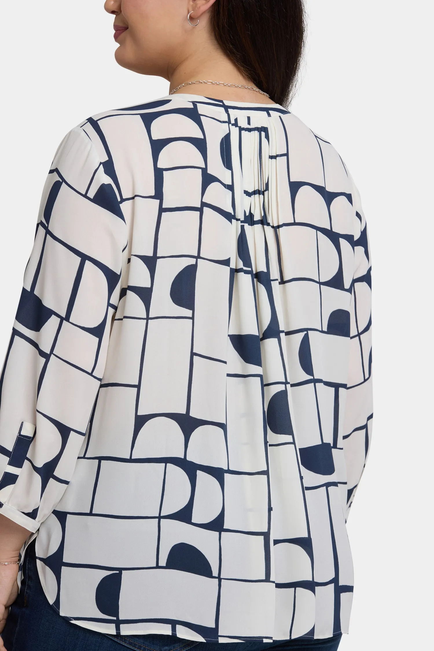 Pintuck Blouse In Plus Size - Campo Das Cortes sold by NYDJ product image thumbnail 5