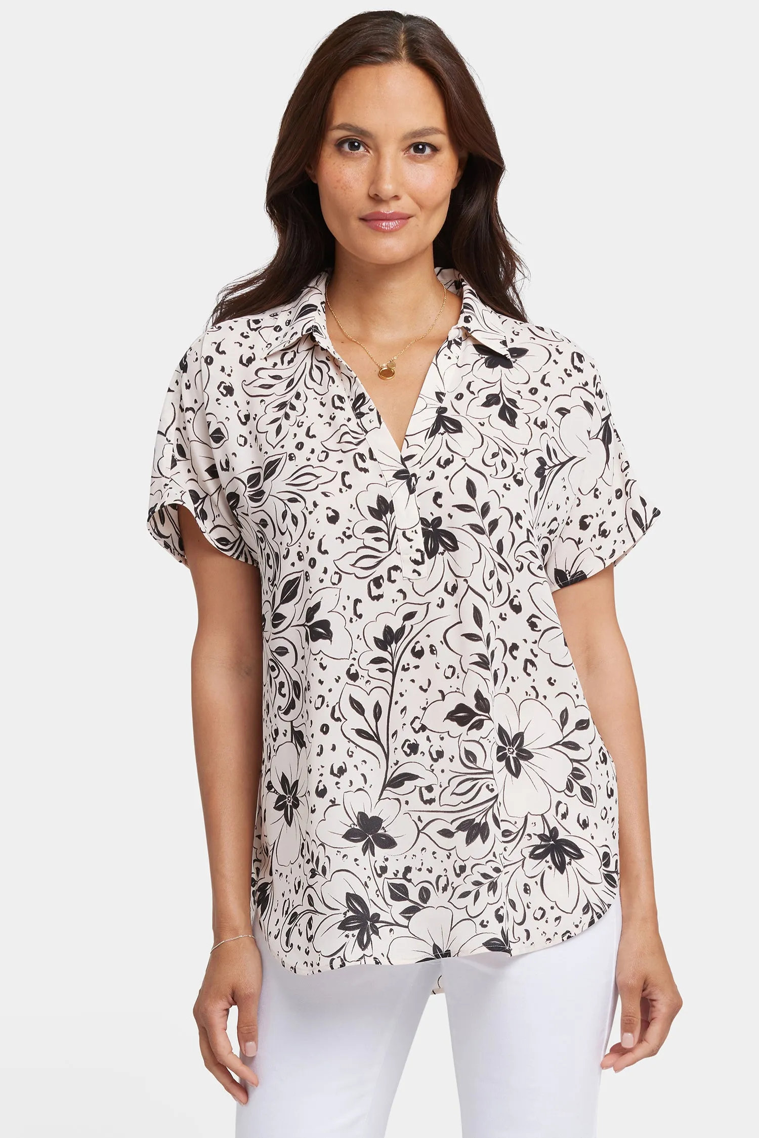 Becky Short Sleeved Blouse - Luna Flores sold by NYDJ product image thumbnail 4