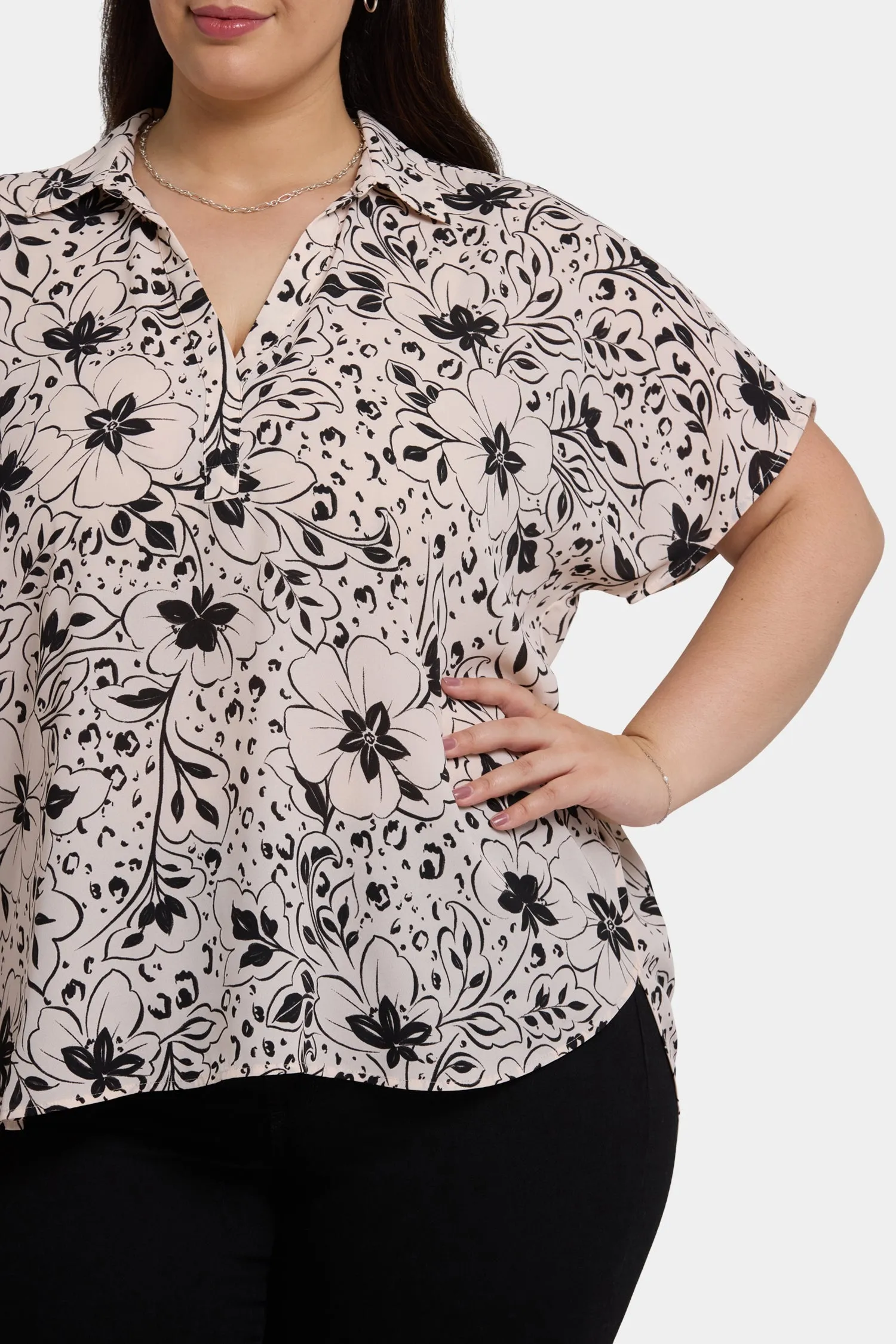 Becky Short Sleeved Blouse In Plus Size - Luna Flores sold by NYDJ product image thumbnail 5