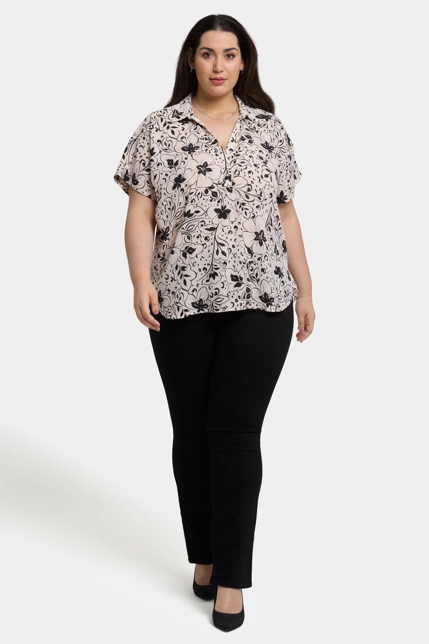 Becky Short Sleeved Blouse In Plus Size - Luna Flores sold by NYDJ product image thumbnail 4