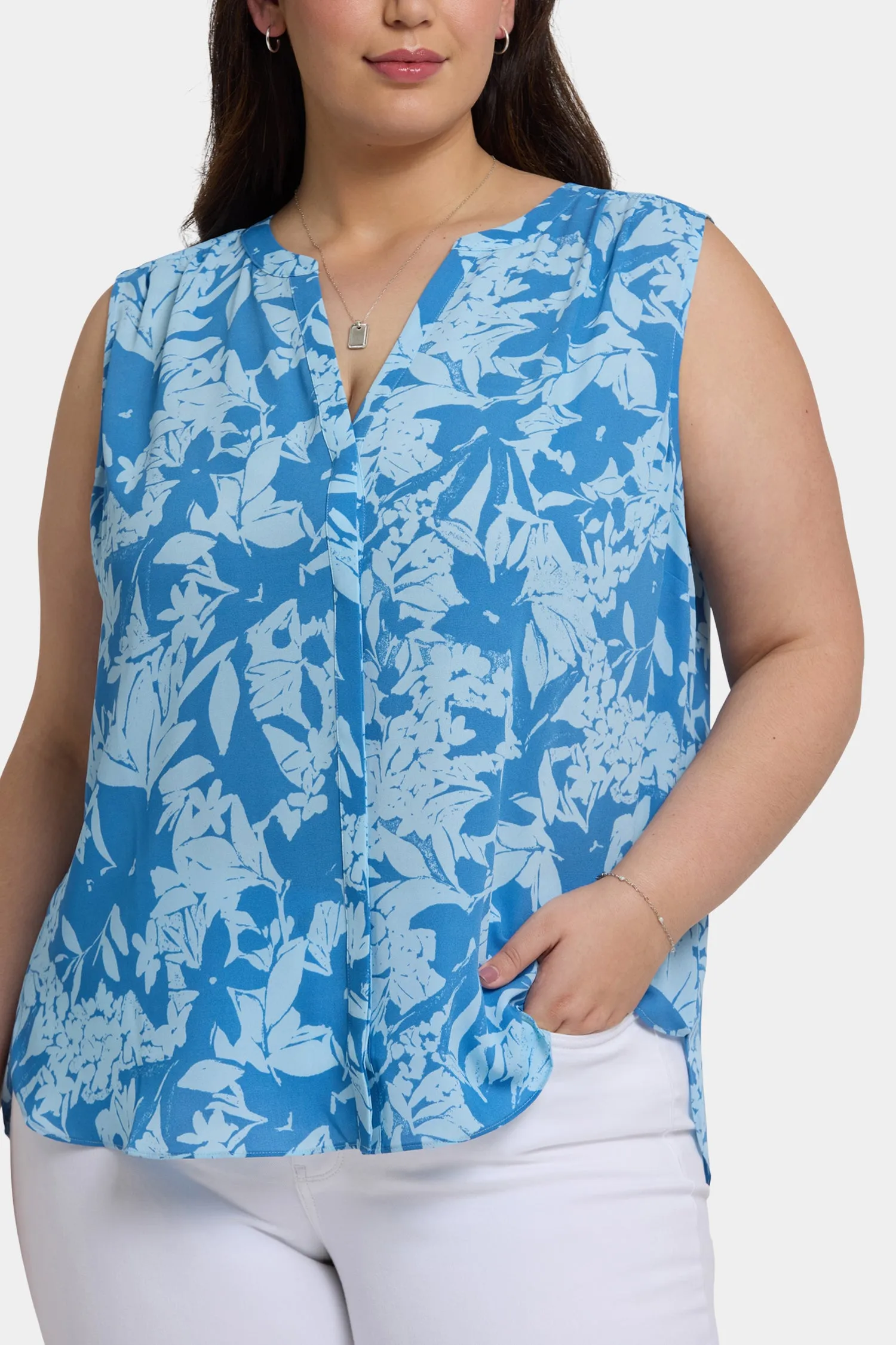 Sleeveless Pintuck Blouse In Plus Size - Bellavista sold by NYDJ product image thumbnail 5