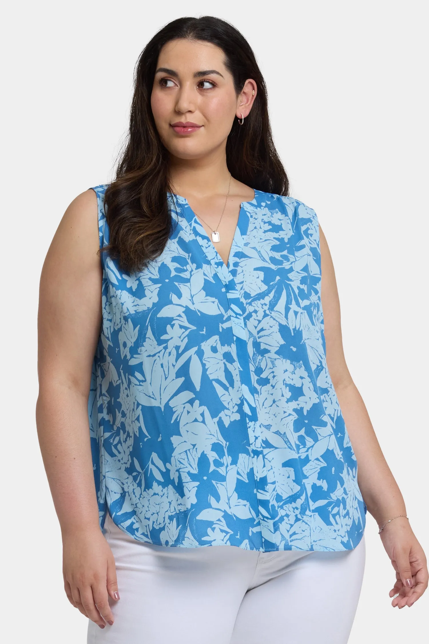 Sleeveless Pintuck Blouse In Plus Size - Bellavista sold by NYDJ
