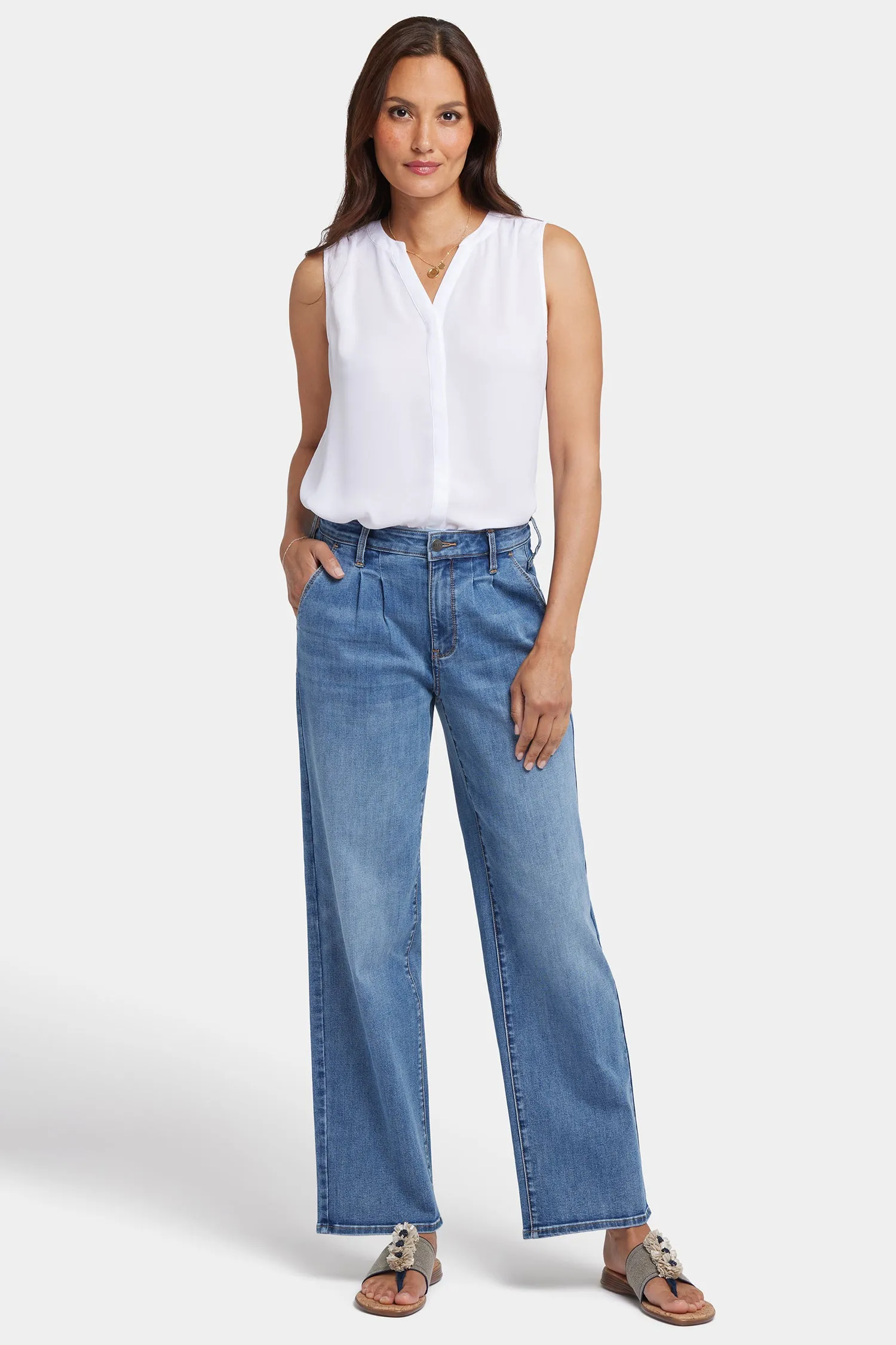 Relaxed Trouser Jeans In Petite - Barcelona Breeze sold by NYDJ