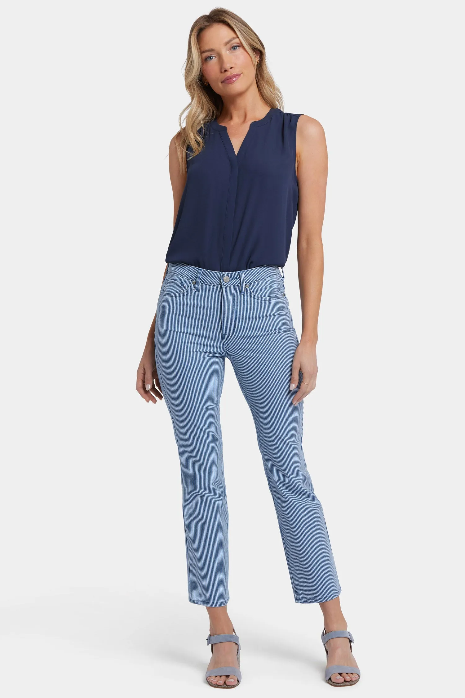 Billie Mini Bootcut Ankle Jeans - Villa Vista Stripe sold by NYDJ