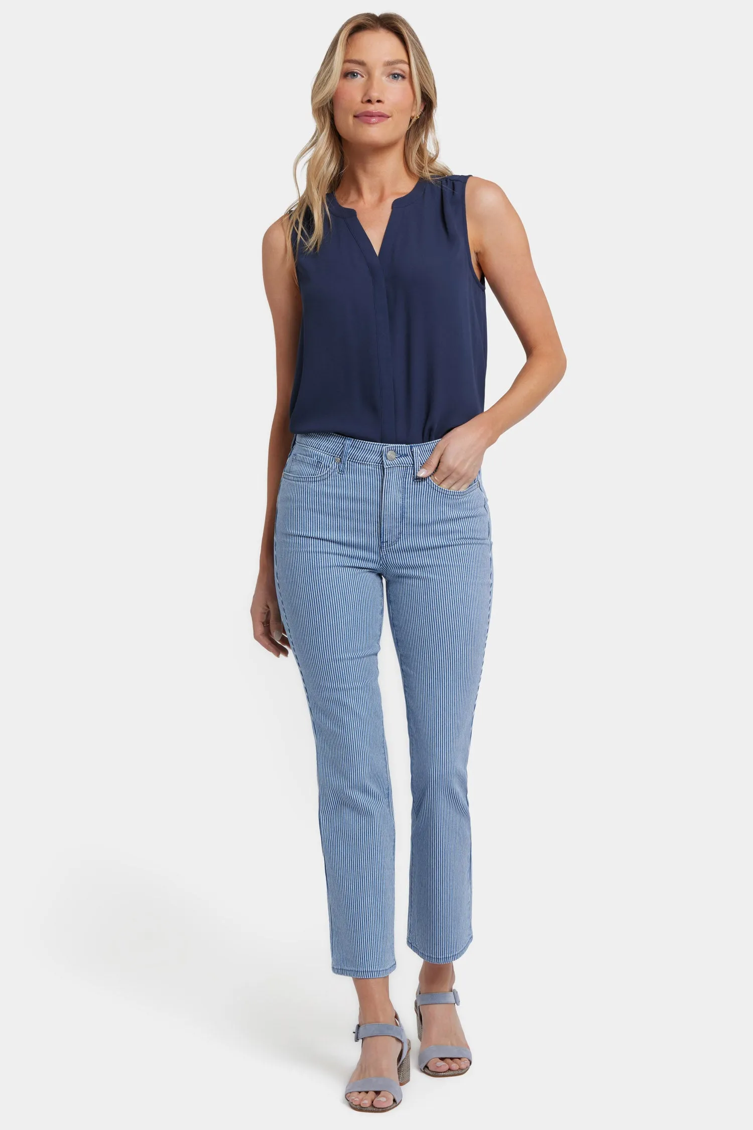 Billie Mini Bootcut Ankle Jeans - Villa Vista Stripe sold by NYDJ product image thumbnail 4
