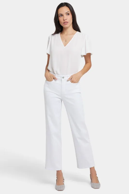 Bailey Relaxed Straight Ankle Jeans - Optic White sold by NYDJ