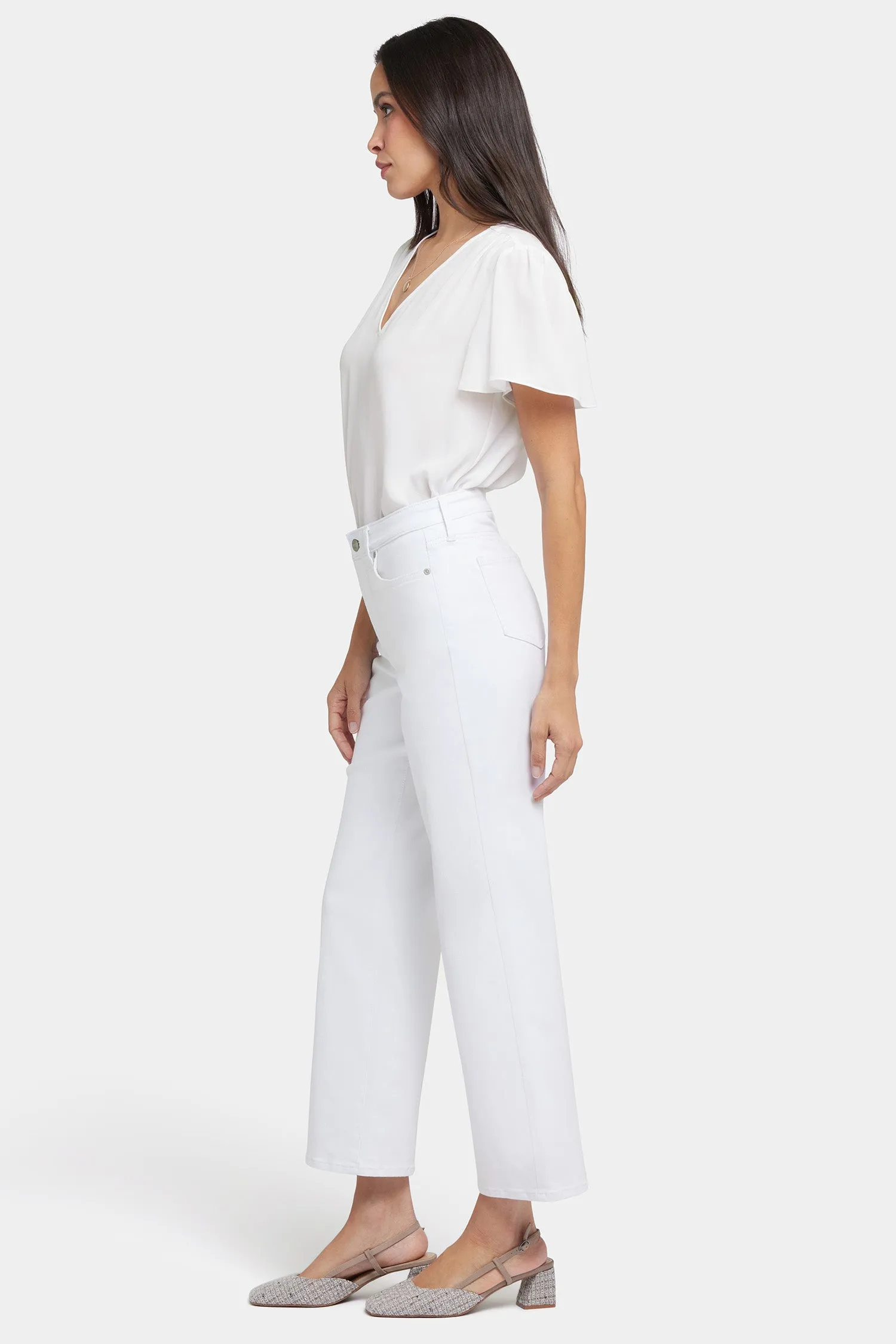 Bailey Relaxed Straight Ankle Jeans In Petite - Optic White sold by NYDJ product image thumbnail 5