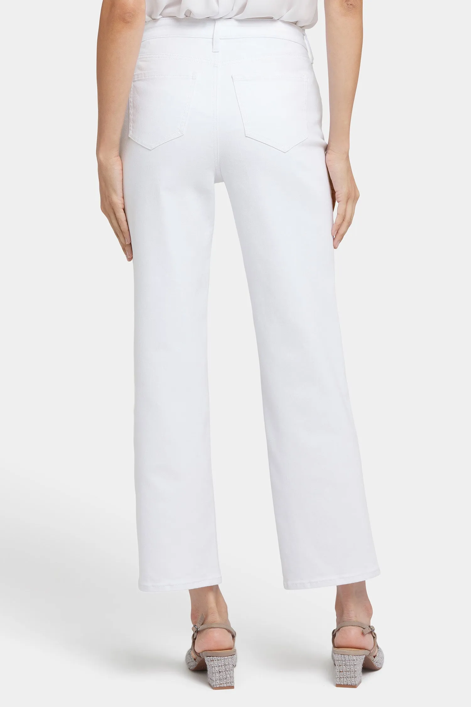 Bailey Relaxed Straight Ankle Jeans In Petite - Optic White sold by NYDJ product image thumbnail 2