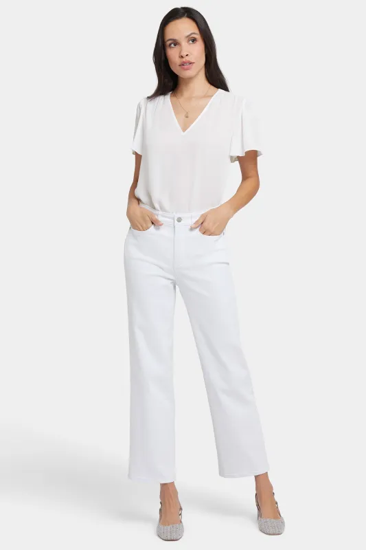 Bailey Relaxed Straight Ankle Jeans In Petite - Optic White sold by NYDJ