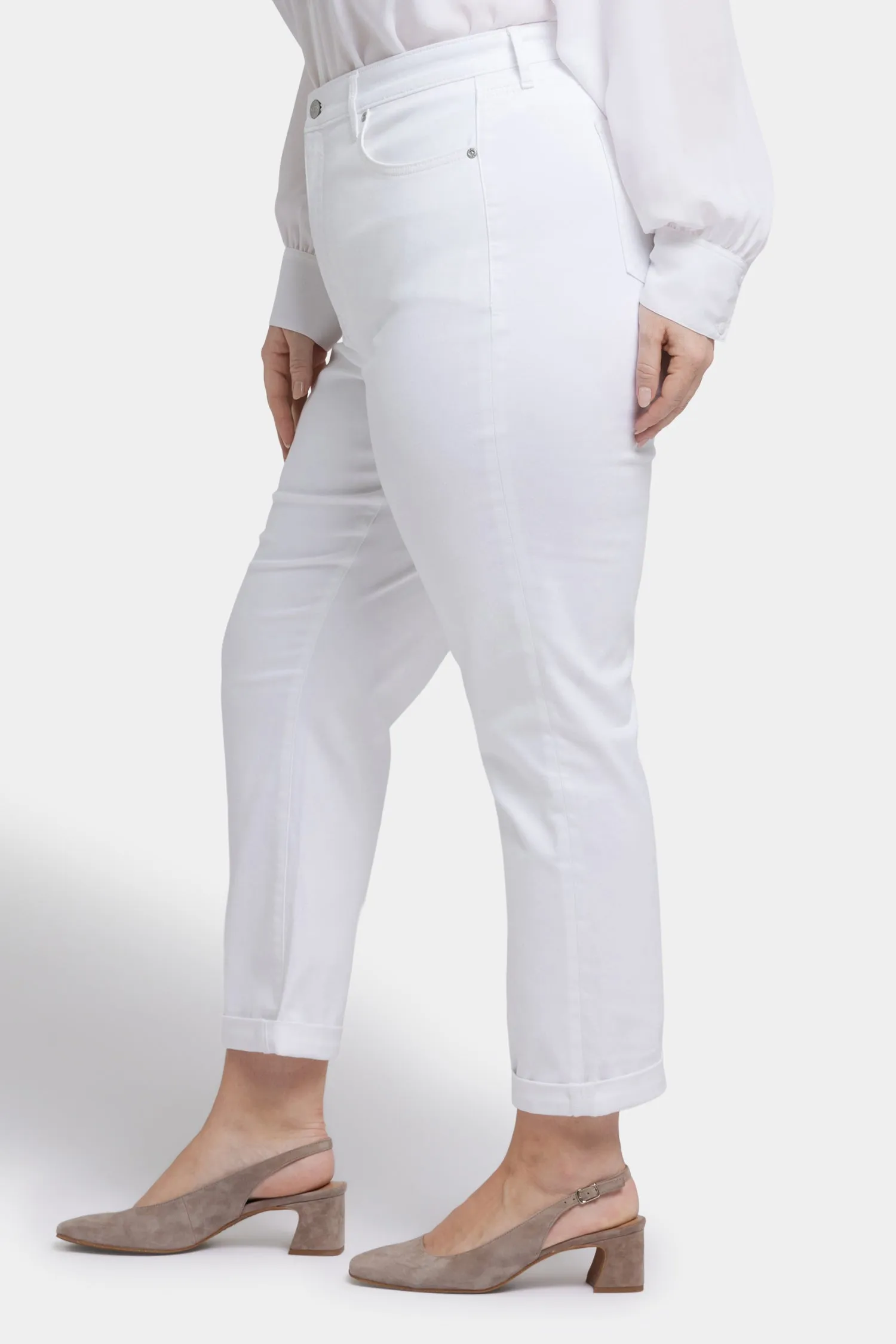 Margot Girlfriend Jeans In Plus Size - Optic White sold by NYDJ product image thumbnail 3