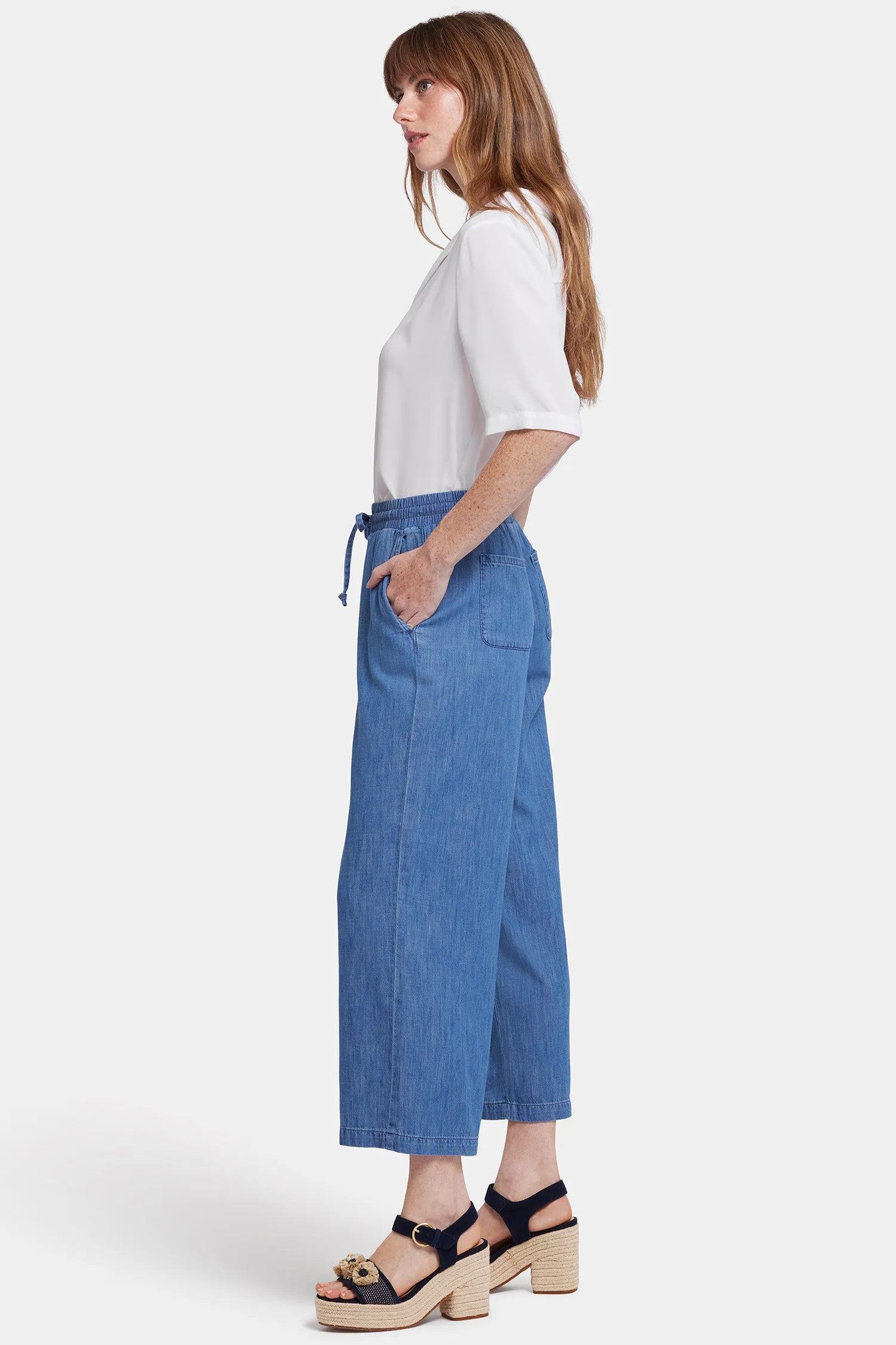 Jayne Pull-On Wide Leg Ankle Pants In Petite - Everly sold by NYDJ product image thumbnail 5