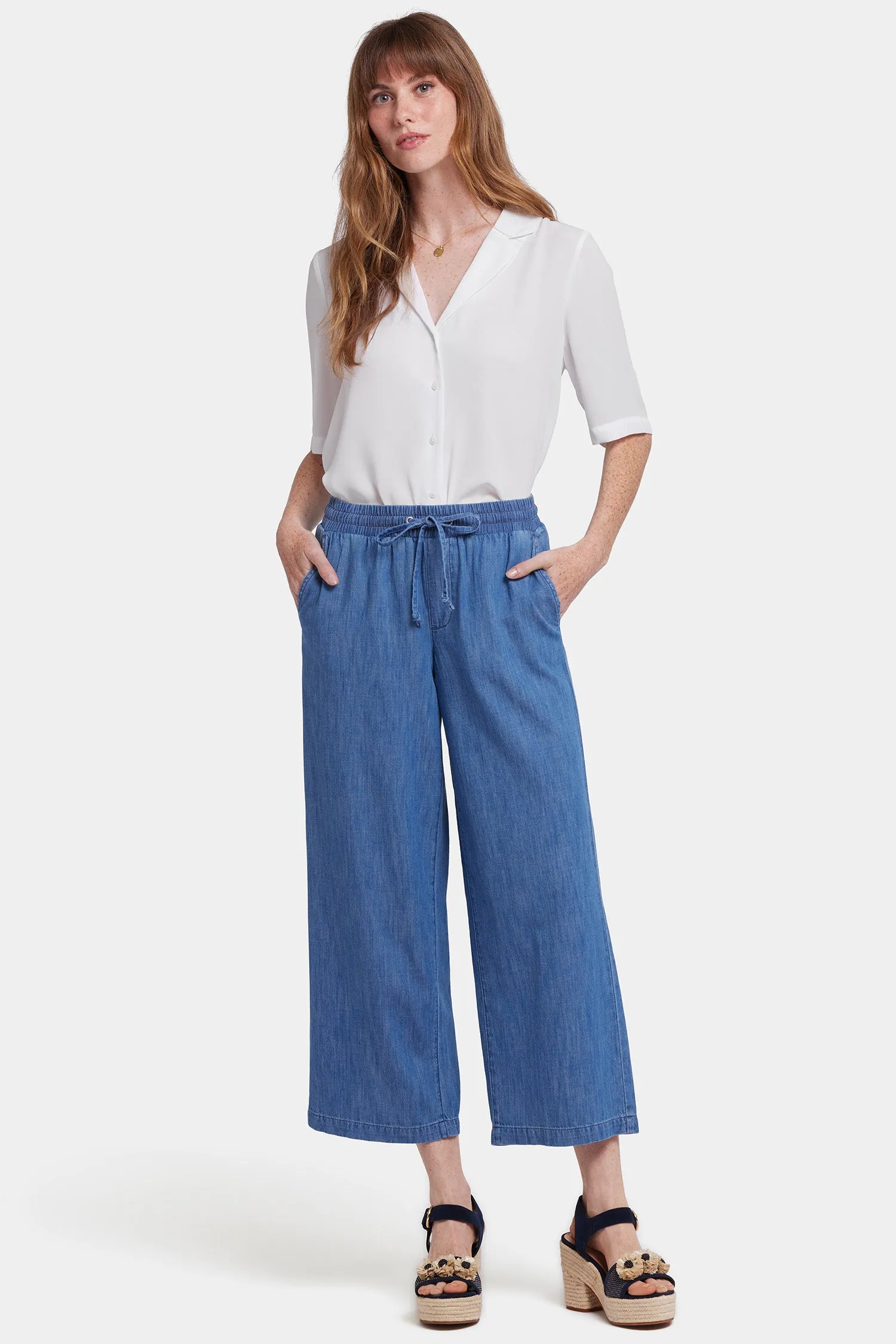 Jayne Pull-On Wide Leg Ankle Pants In Petite - Everly sold by NYDJ product image thumbnail 4