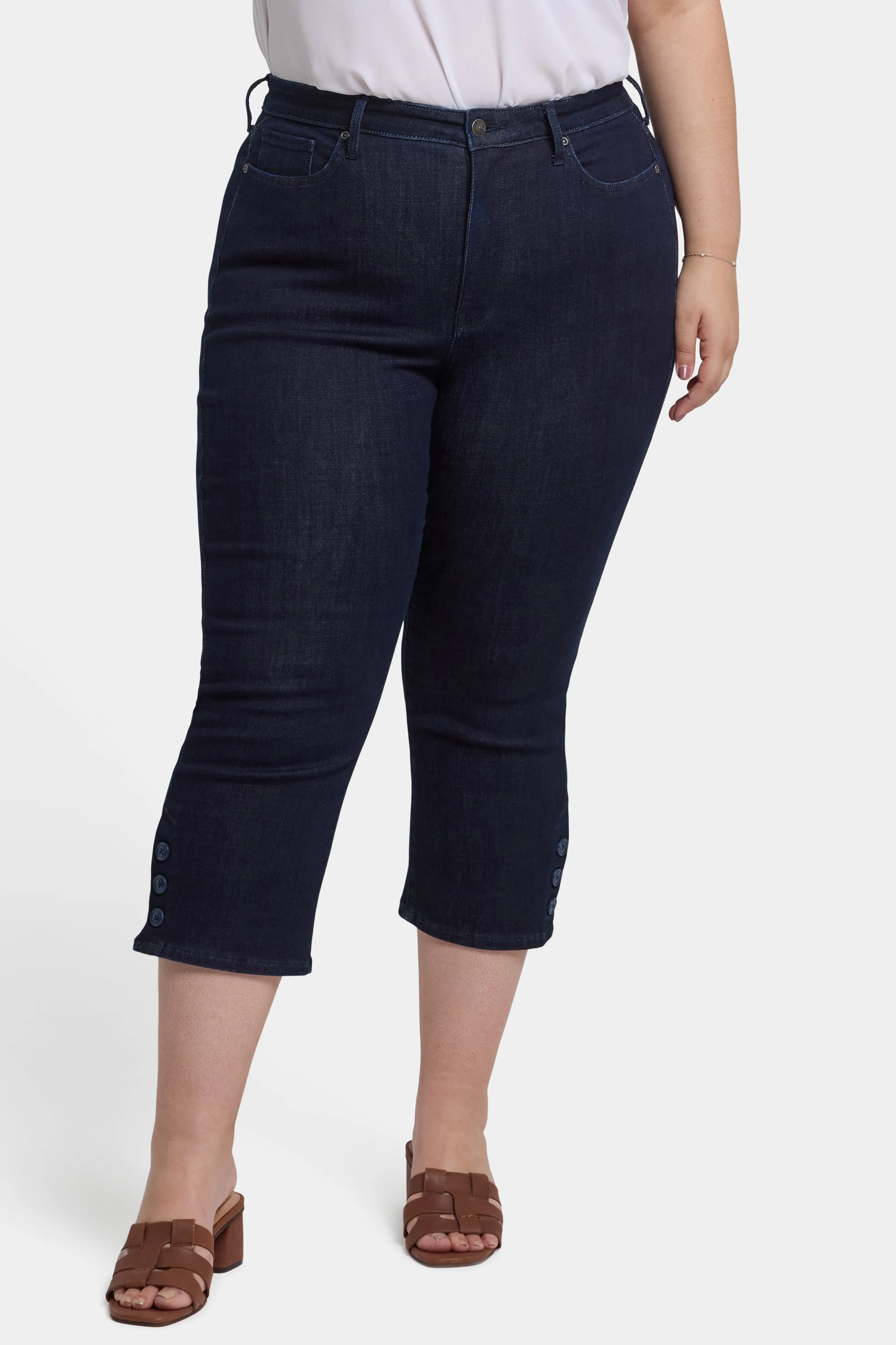 Joni Relaxed Capri Jeans In Plus Size - Rinse sold by NYDJ product image thumbnail 4