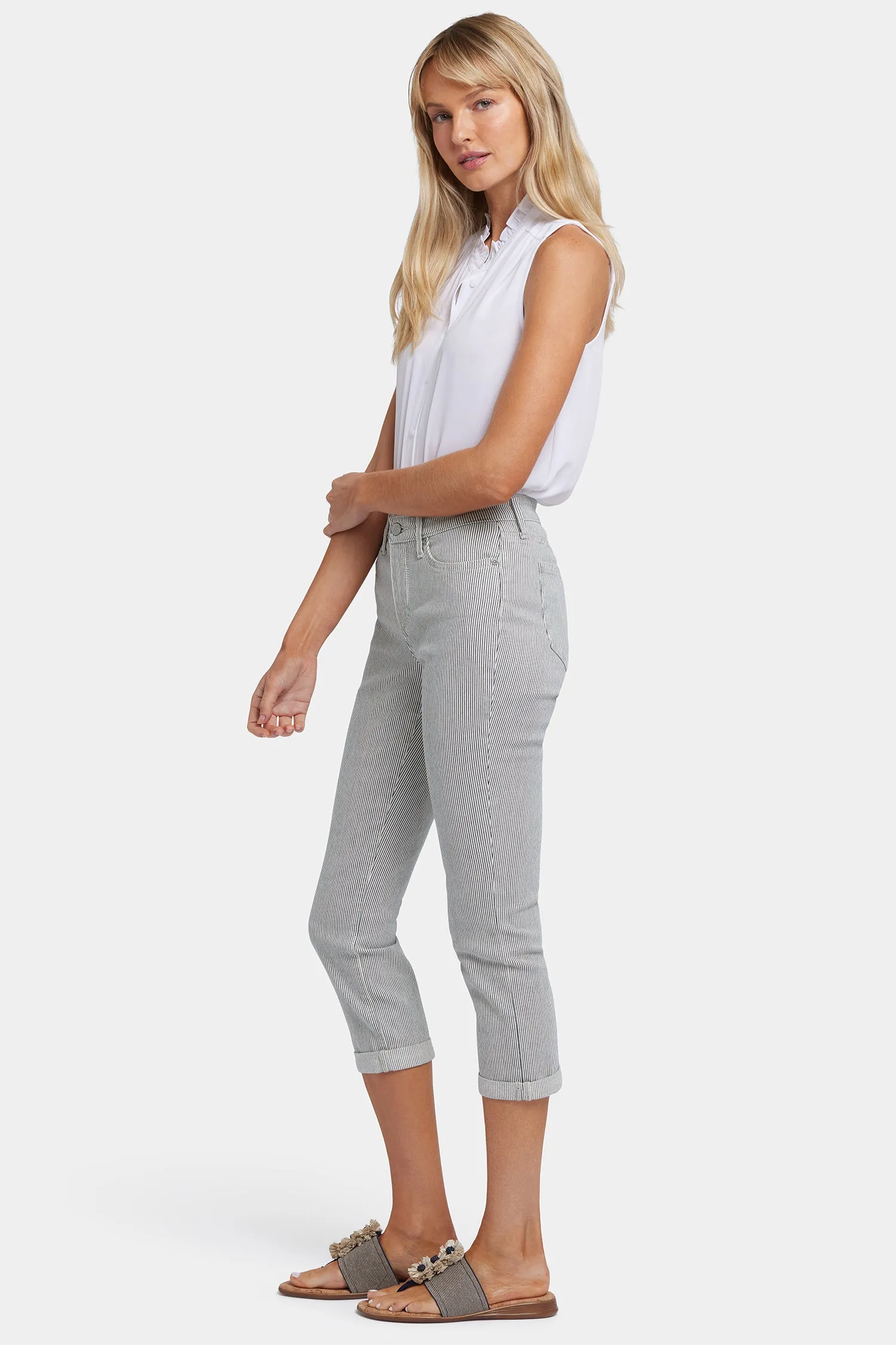 Chloe Skinny Capri Jeans In Petite - Luarca Stripe sold by NYDJ product image thumbnail 5