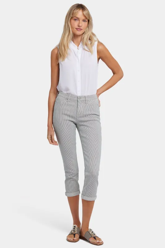 Chloe Skinny Capri Jeans In Petite - Luarca Stripe sold by NYDJ
