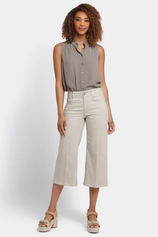 Brigitte Wide Leg Capri Jeans - Feather sold by NYDJ