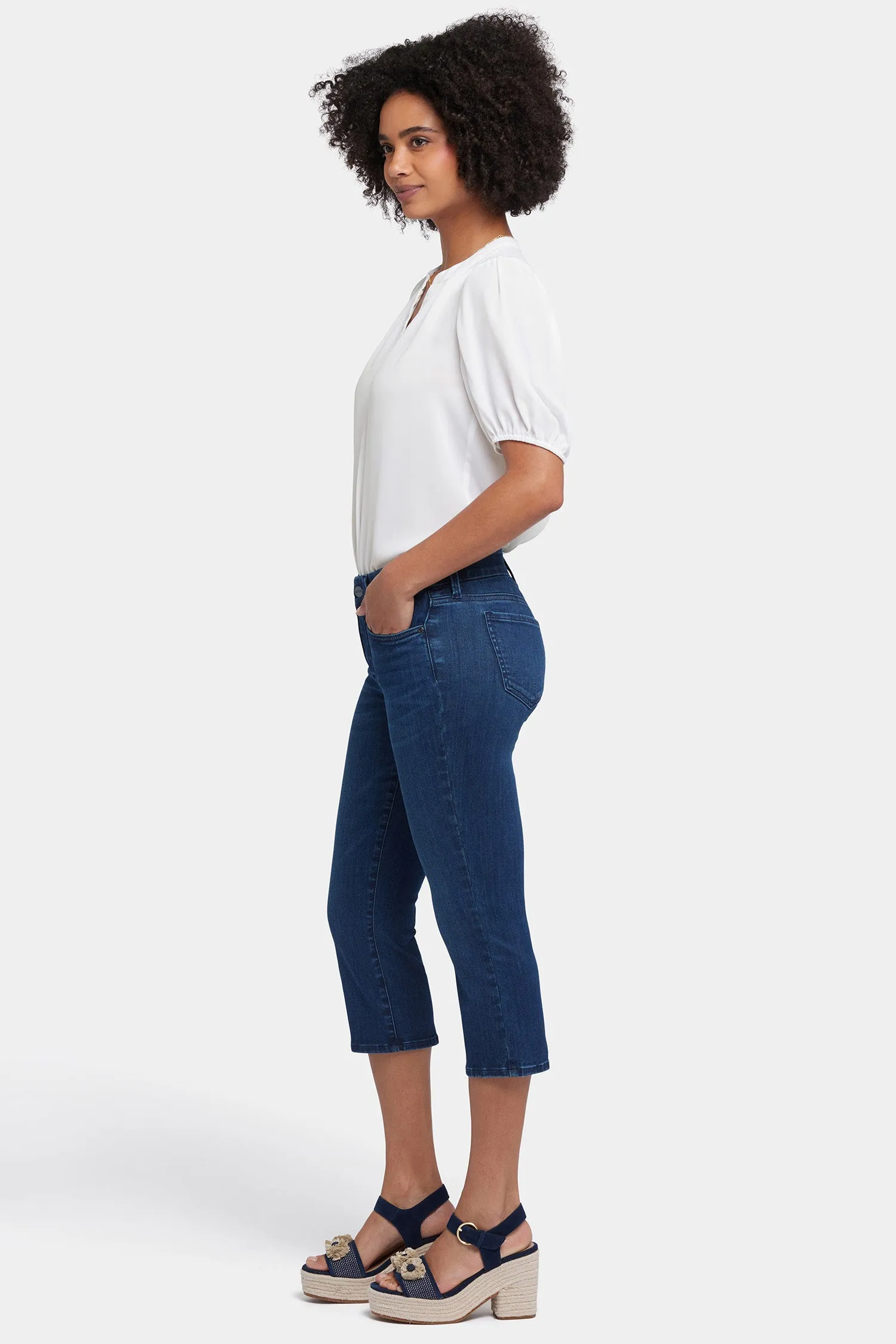 Waist-Match™ Marilyn Straight Crop Jeans In Petite - Ibiza Blues sold by NYDJ product image thumbnail 5