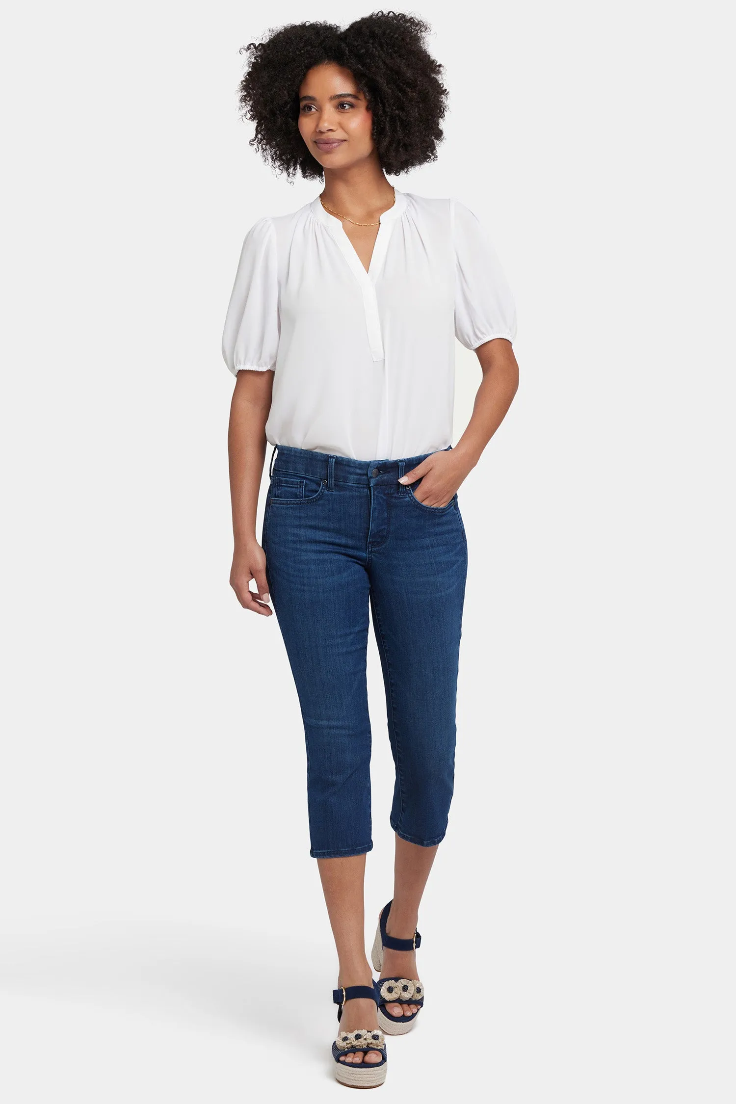 Waist-Match™ Marilyn Straight Crop Jeans In Petite - Ibiza Blues sold by NYDJ product image thumbnail 4