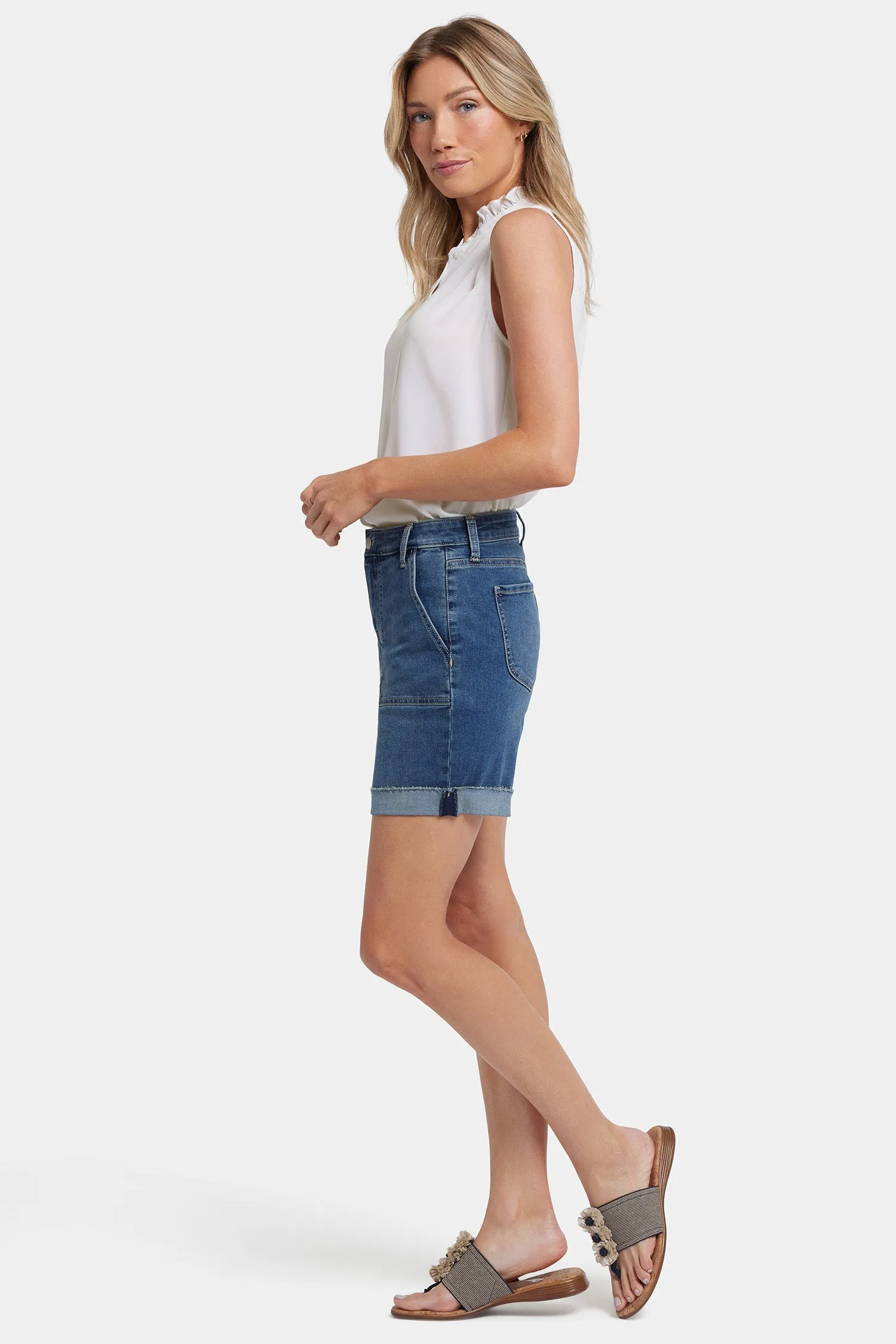 Diana Relaxed Denim Shorts In Petite - Valencia Surf sold by NYDJ product image thumbnail 5